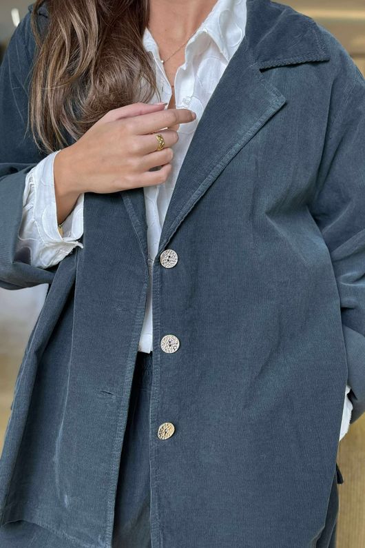 Cooper Needlecord Blazer Charcoal /14 =